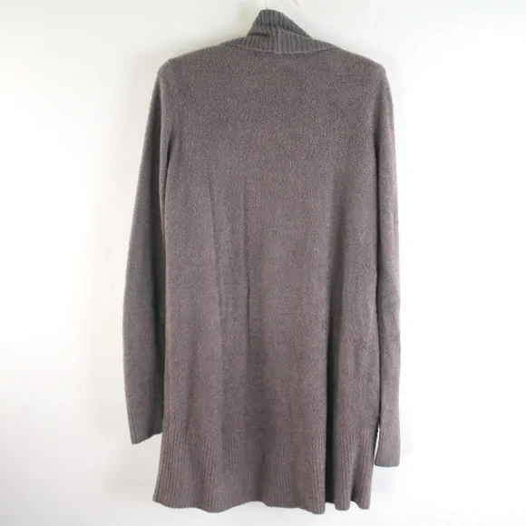Barefoot Dreams Cozychic Lite Taupe Brown Circle Sweater Cardigan M - Picture 3 of 5